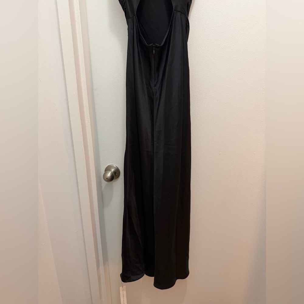 NEW Reformation Black Casette Silk Maxi Dress 6 - Picture 14 of 16